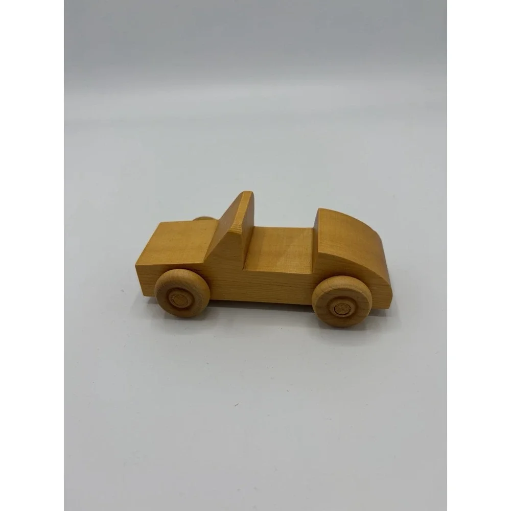 Vintage Handmade Old Model Wooden Car Handcrafted Classical‎ Rolling Toy 4.5